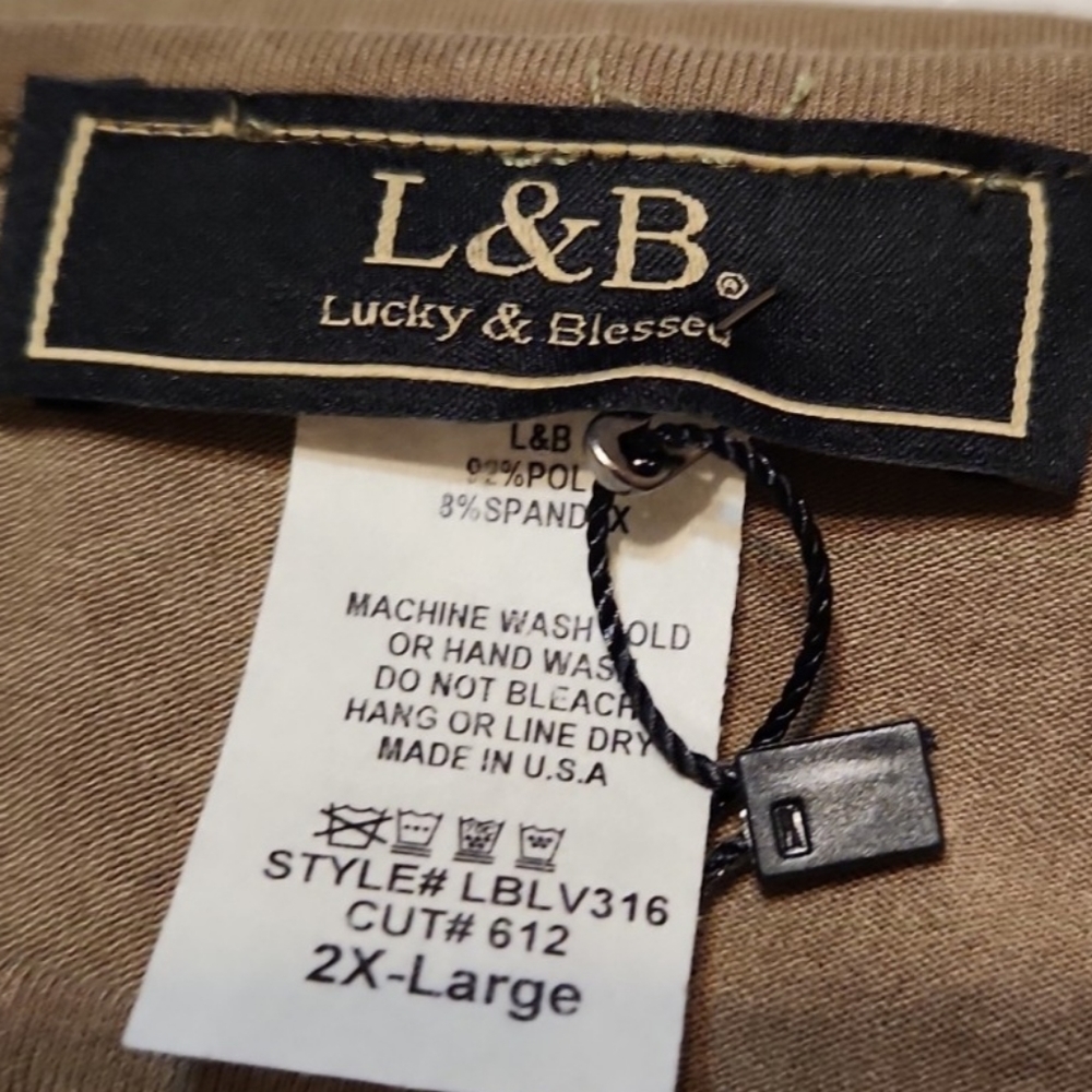 💜AVAIL💜Lucky & Blessed Distressed Style Dress "Mocha ("Mocha"), size 2X - Picture 3 of 12